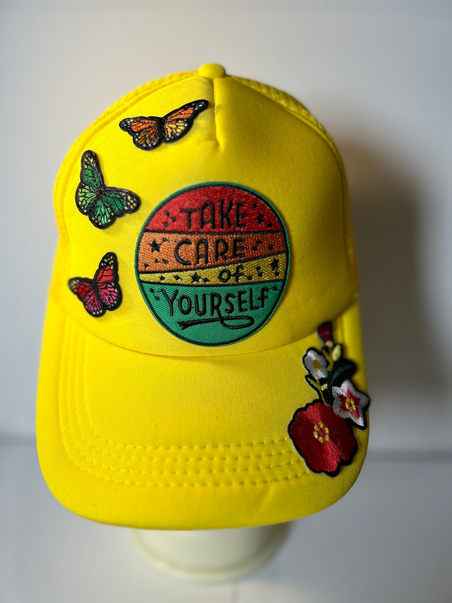 Yellow Trucker Hat Take care of yourself